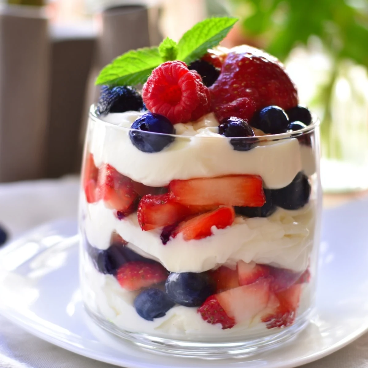 Berry Parfait with Cream
