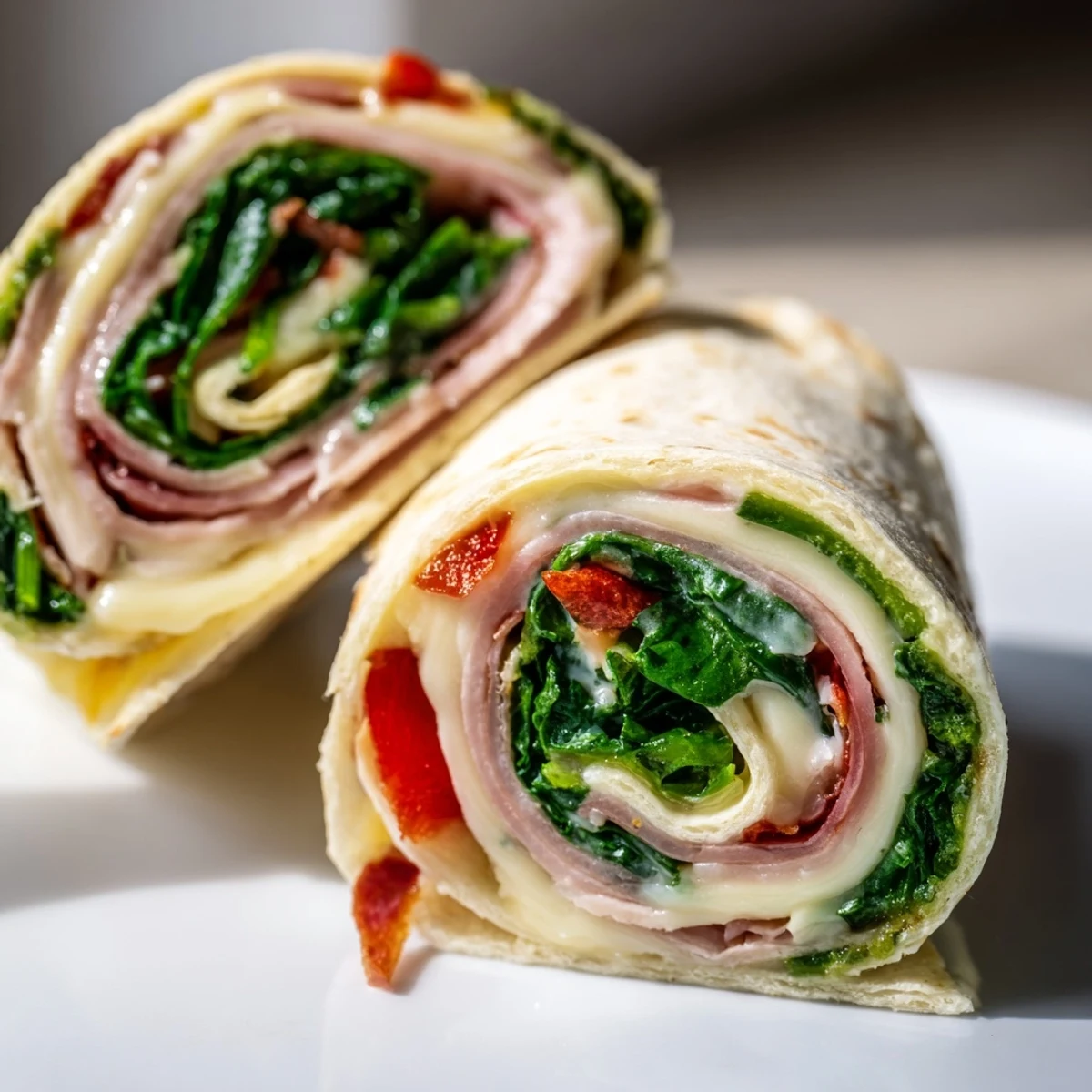 The vibrant, colorful fillings of these Turkey and Provolone Pinwheels create a tasty, satisfying appetizer.