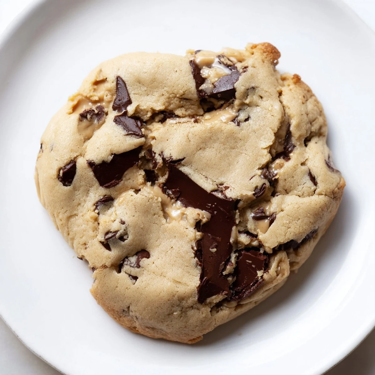 Warm, gooey peanut butter chocolate chip cookies fresh from the oven, ready to enjoy.