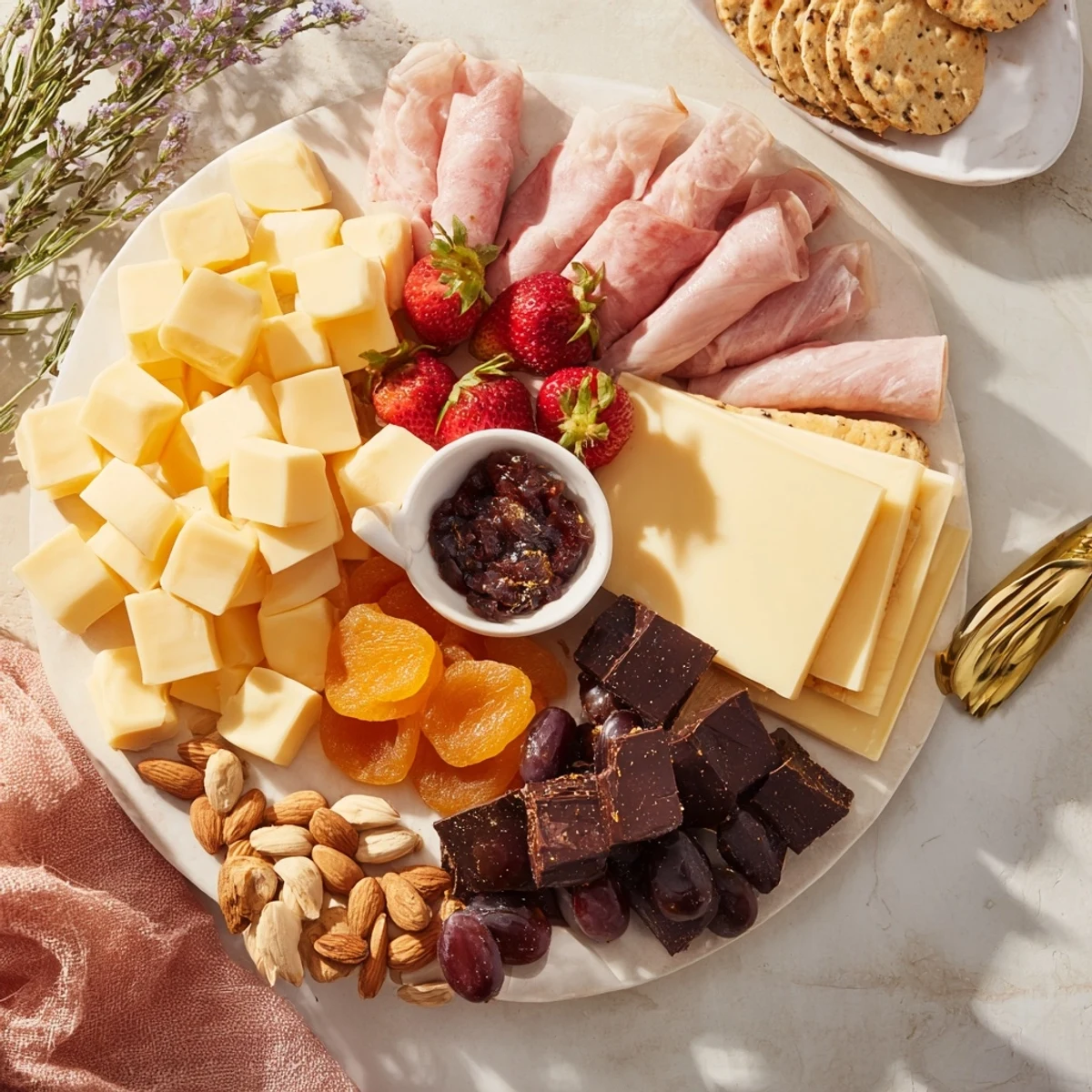 Celebrate with an Anniversary Heirloom Arrangement; featuring aged cheddar, berries, and delicious dark chocolate squares for a meaningful treat.