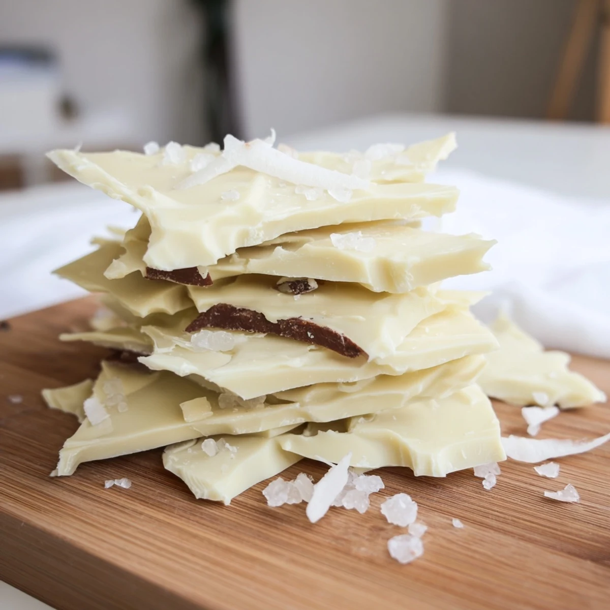 Salty parmesan complements sweet white chocolate in this stunning The Arctic Tundra dessert presentation.