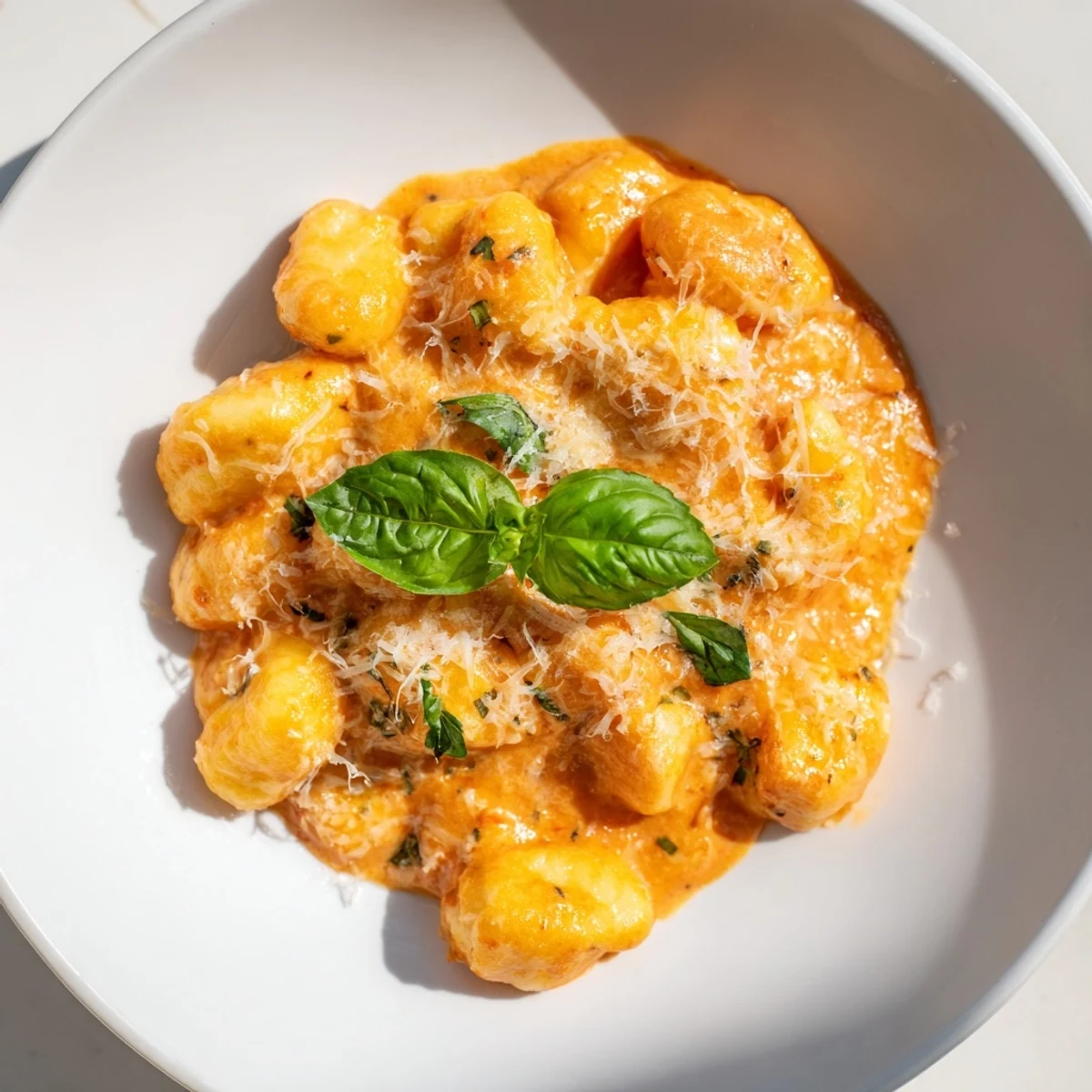 Creamy Tomato Gnocchi, a one-skillet Italian meal, featuring tender gnocchi in rich tomato sauce.