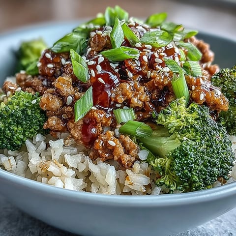 Sweet and spicy turkey broccoli bowls feature tender ground turkey glazed in fiery honey-sriracha sauce, served over steamed broccoli and brown rice.
