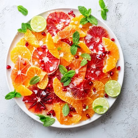 Vibrant Fruit Board: Citrus Slice Garland Platter, overflowing with colorful, juicy citrus for a refreshing appetizer.