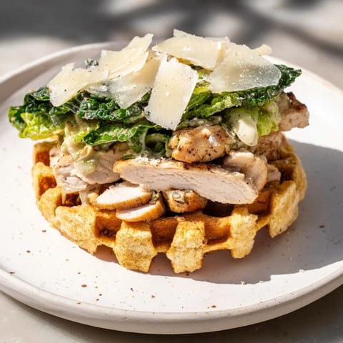 Chicken Caesar Waffle Sandwich