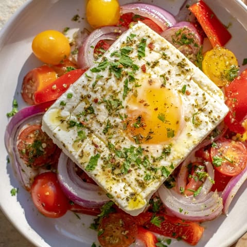 Mediterranean Baked Feta Eggs