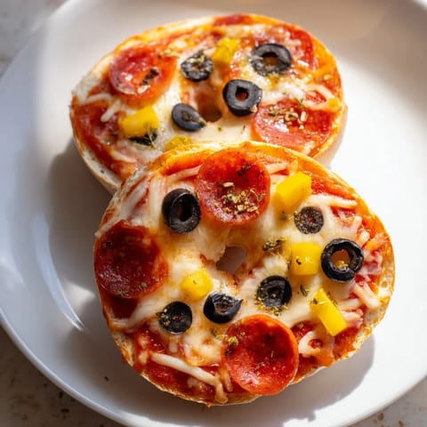 Crispy Mini Bagel Pizzas