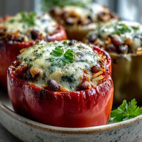 Black-Eyed Pea Stuffed Peppers