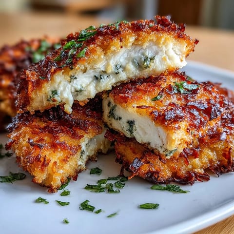 Crunchy almond flour Parmesan coating on juicy chicken tenders paired with creamy ranch slaw.  