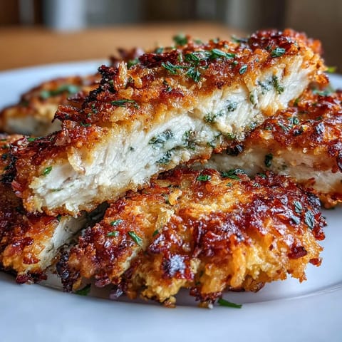 Keto crispy Parmesan crusted chicken tenders served with tangy ranch slaw for a low-carb dinner.  