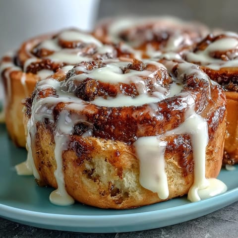 Soft and fluffy banana bread cinnamon rolls filled with gooey cinnamon sugar, topped with sweet icing for a comforting treat.  