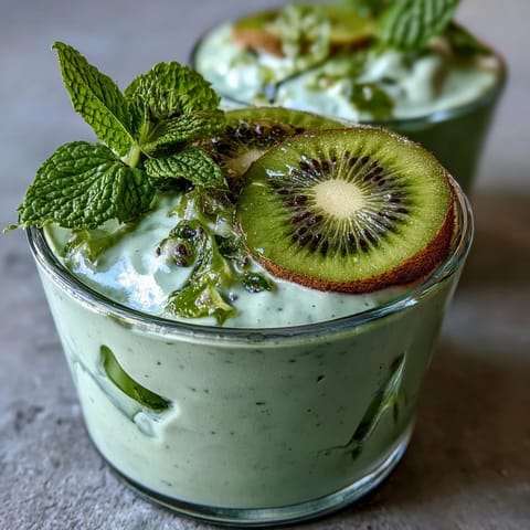 Vibrant kiwi and lime chia pudding cups with creamy coconut milk and fresh fruit layers, perfect for a healthy vegan breakfast or snack.