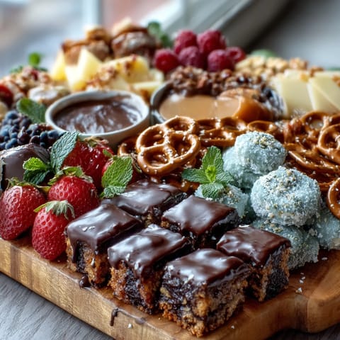 Festive graduation dessert board with mini brownies, lemon bars, and colorful cake slices for a sweet celebration.