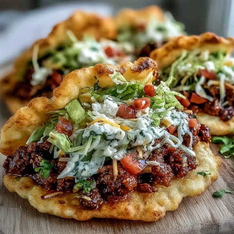 Cloud bread tacos with seasoned beef, a low-carb delight with fluffy shells.