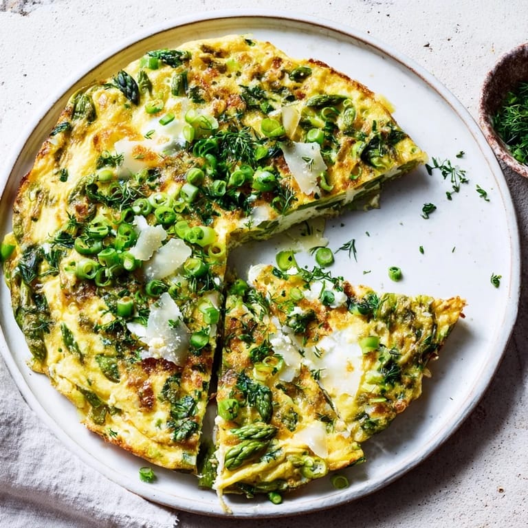 This light and lovely frittata with spring greens and goat cheese is perfect as a main dish.