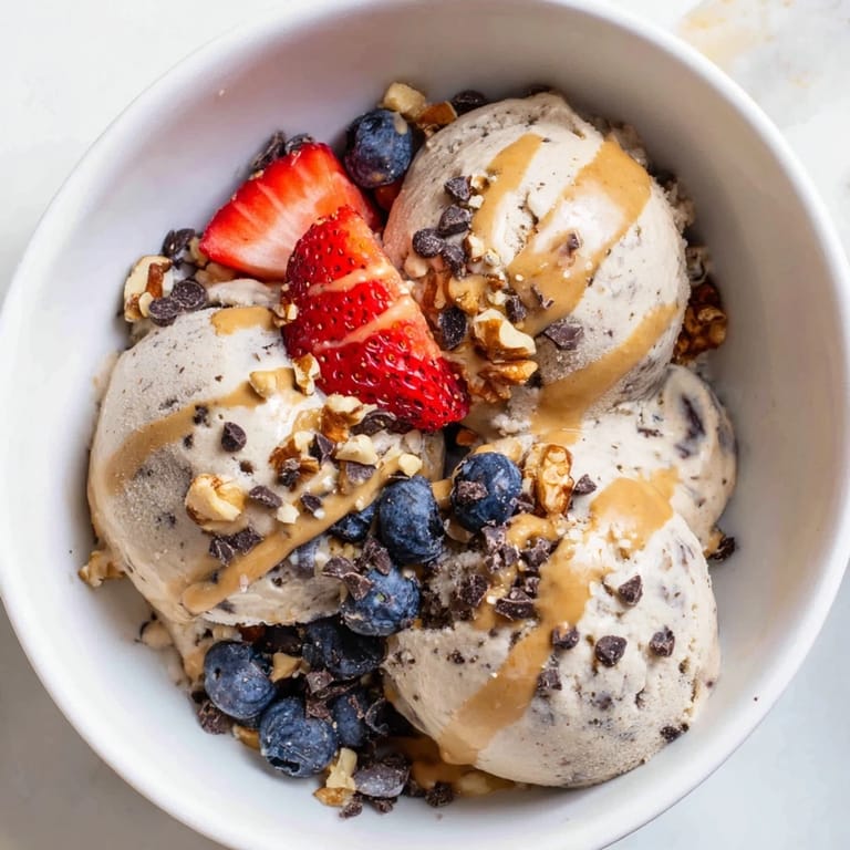 Indulge in this healthy, high-protein Protein Ice Cream Bowl, perfectly smooth and ready to serve!