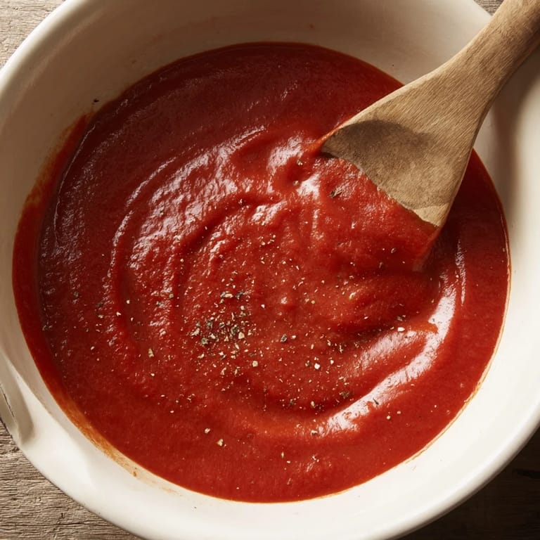 Golden butter melting into the Instant Creamy Marinara Hack, creating a fragrant, delicious sauce base.