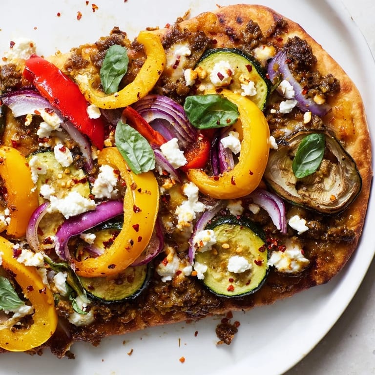 A close-up shot of a delicious naan bread pizza, ready to be sliced and enjoyed.