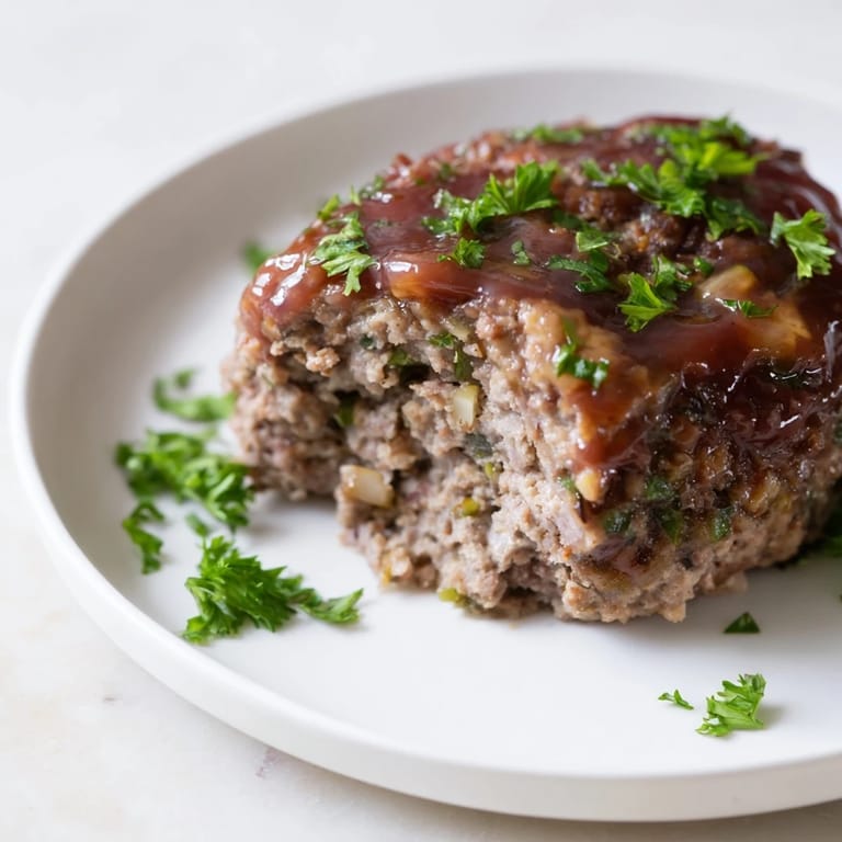 Individual mini meatloaf bites, tender and juicy, showing a cross-section with the glaze visible.