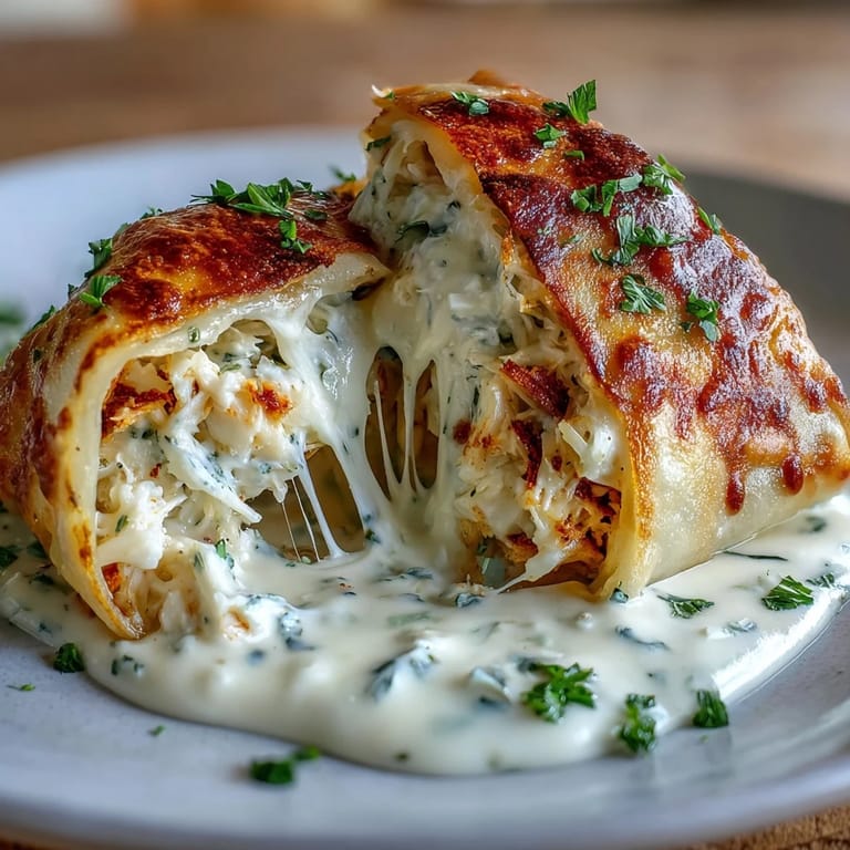 Crab and shrimp-filled Cheesy Seafood Tortilla Bombs served hot with a side of marinara.