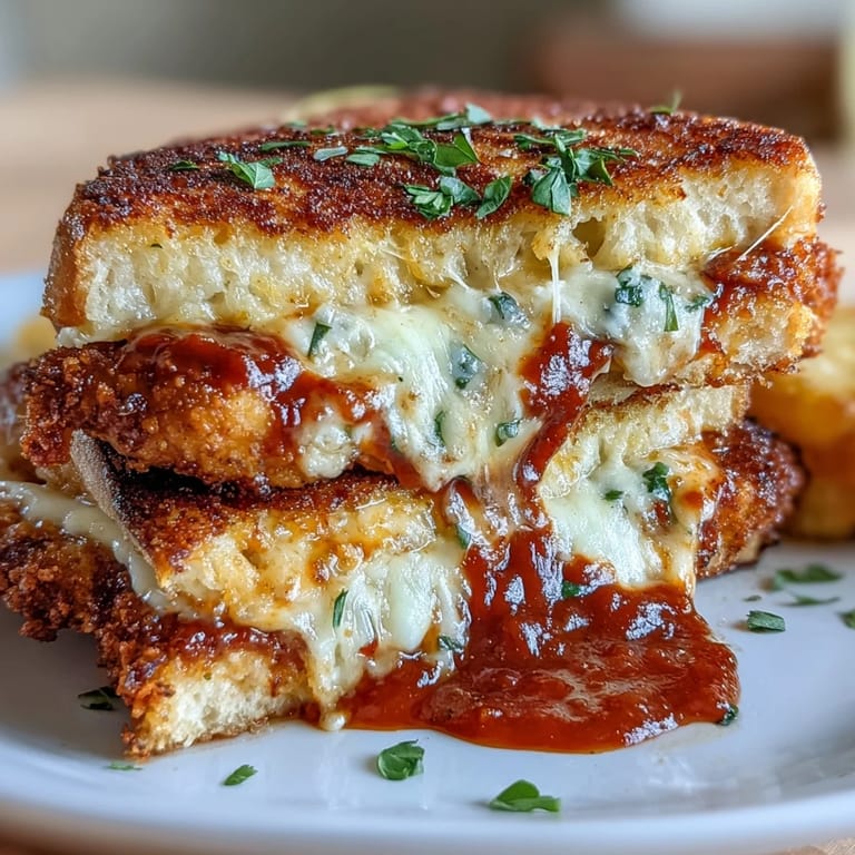 Savory Chicken Parmesan sandwich with vodka sauce, melted mozzarella, and crispy coating on warm toasted bread.