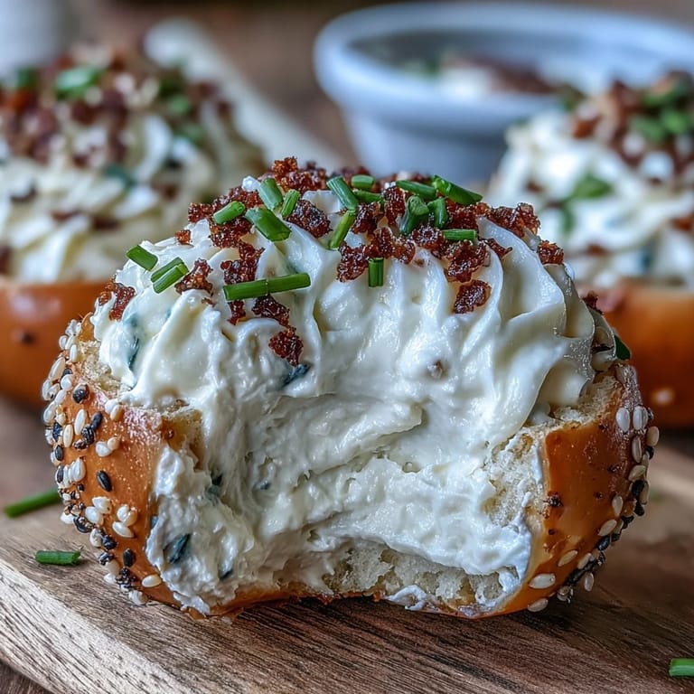 Classic deviled eggs get an upgrade with cream cheese filling and crunchy everything bagel topping.