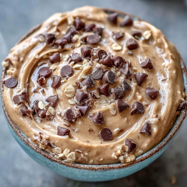 No-bake chickpea cookie dough dip for easy, healthy snacking and dipping.